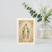 Traditional Catholic Wedding Favor Holy Card Visitekaartje (Staand voorkant)