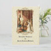 Traditional Catholic Wedding Gold Invitation Kaart (Staand voorkant)