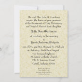 Traditional Catholic Wedding Gold Invitation Kaart (Achterkant)