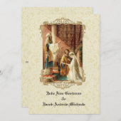 Traditional Catholic Wedding Gold Invitation Kaart (Voorkant / Achterkant)