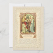 Traditional Catholic Wedding Gold Invitation Kaart (Voorkant)