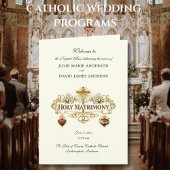 Traditional Catholic Wedding Latin Mass Program Kaart