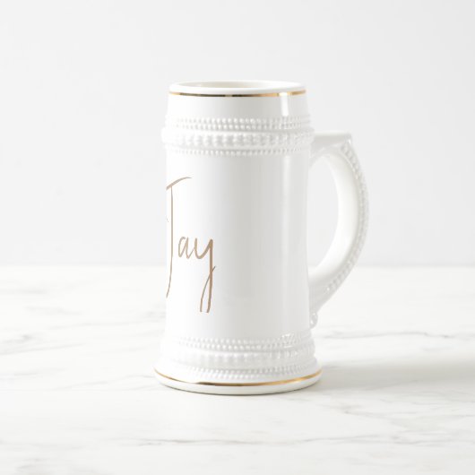 traditional ceramic beer stein bierpul (Voorkant rechts)