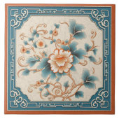 Traditional China Sinaasappel Ink Flower Art 7 Tegeltje (Voorkant)