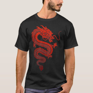 Traditional Chinese Red Dragon T-shirt