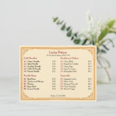 Traditional Chinese Restaurant Flat Menu (Staand voorkant)