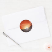 Traditional Christmas Nativity Scene Ronde Sticker (Envelop)