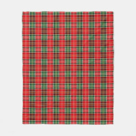 Traditional Christmas Plaid Fleece Deken