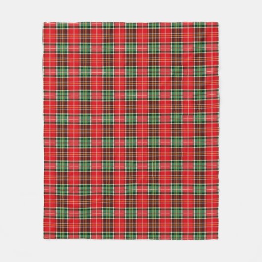 Traditional Christmas Plaid Fleece Deken (Voorkant)