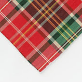 Traditional Christmas Plaid Fleece Deken (Hoek)