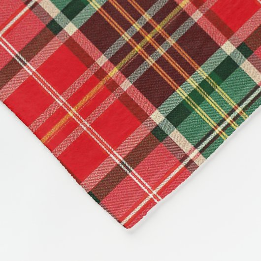 Traditional Christmas Plaid Fleece Deken (Hoek)