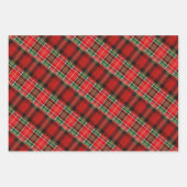Traditional Christmas Plaid Inpakpapier Vel (Voorkant 3)