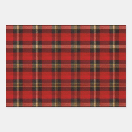 Traditional Christmas Plaid Inpakpapier Vel (Voorkant 2)