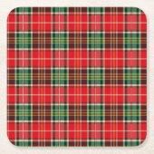 Traditional Christmas Plaid Kartonnen Onderzetters (Voorkant)
