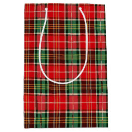 Traditional Christmas Plaid Medium Cadeauzakje