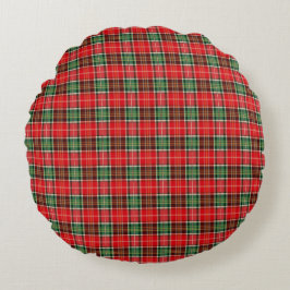 Traditional Christmas Plaid Rond Kussen