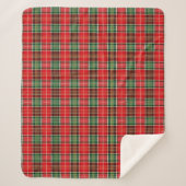 Traditional Christmas Plaid Sherpa Deken (Voorkant)