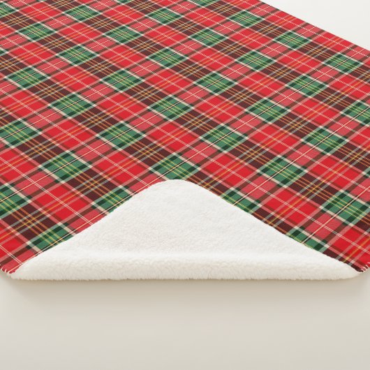 Traditional Christmas Plaid Sherpa Deken (3/4)