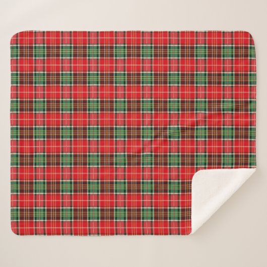 Traditional Christmas Plaid Sherpa Deken (Voorkant (horizontaal))