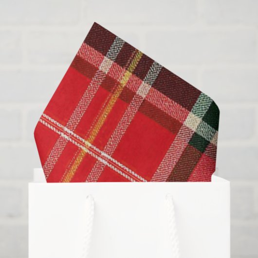 Traditional Christmas Plaid Tissuepapier (Cadeauzakje)