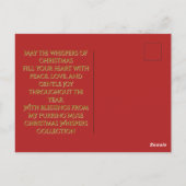 Traditional Christmas Postcard - Gold Typography Briefkaart (Achterkant)