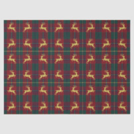 Traditional Christmas Reindeer Plaid Tissuepapier