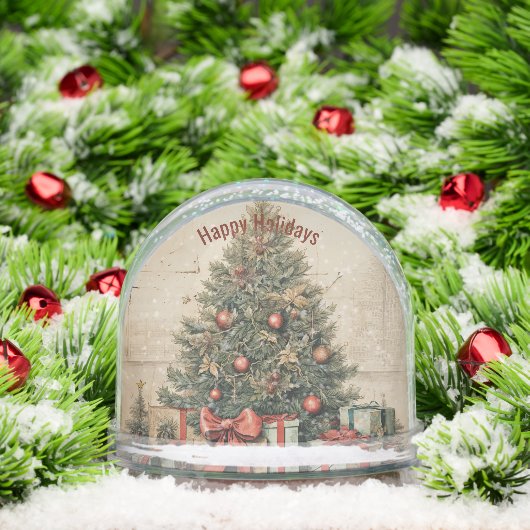 Traditional Christmas Tree and Presents Gift Wrapp Sneeuwbol (Kerstmis)