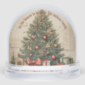 Traditional Christmas Tree and Presents Gift Wrapp Sneeuwbol (Achterkant)