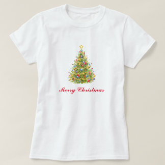 Traditional Christmas Tree Greeting Card T-shirt