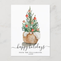 Traditional Christmas Tree Holiday Briefkaart