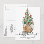 Traditional Christmas Tree Holiday Briefkaart (Voorkant / Achterkant)