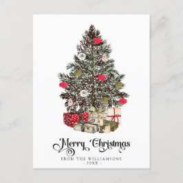 Traditional Christmas Tree Holiday Briefkaart