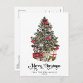 Traditional Christmas Tree Holiday Briefkaart (Voorkant / Achterkant)