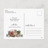 Traditional Christmas Tree Holiday Briefkaart (Achterkant)