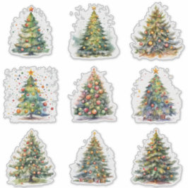Traditional Christmas Tree Stickers Collectie