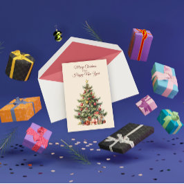 Traditional Christmas Tree Wenskaart Bedankkaart