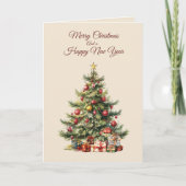 Traditional Christmas Tree Wenskaart Bedankkaart (Voorkant)