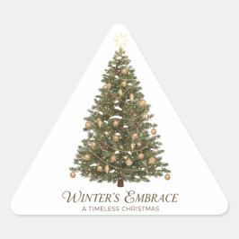 Traditional Christmas Tree Winter's Embrace Sticker
