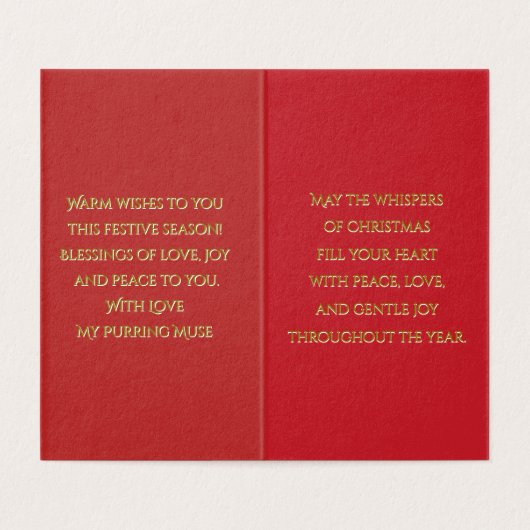 Traditional Christmas Wishes-Folded Card Kaart (Binnenkant ongevouwen)