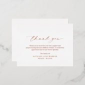 Traditional Classic Begrafenis Folie Dank u kaart (Voorkant / Achterkant)