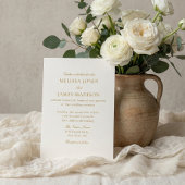 Traditional Classic Script 4 Photo QR Code Wedding Kaart