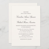 Traditional Classic Simplistic Wedding Invitation Kaart (Voorkant / Achterkant)