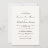 Traditional Classic Simplistic Wedding Invitation Kaart (Voorkant)