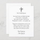 Traditional Cross Budget Funeral Thank You Card (Voorkant / Achterkant)