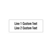 Traditional Custom Business 2 Lines of Serif Text Zelfinktende Stempel (Design)