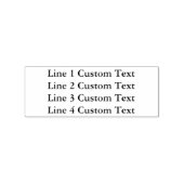Traditional Custom Business 4 Lines of Serif Text Rubberstempel (Afrduk)