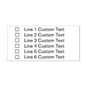 Traditional Custom Business 6 Lines Checkbox Rubberstempel (Afrduk)