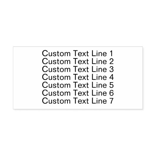 Traditional Custom Business 7 Lines of Serif Text Rubberstempel (Afrduk)