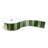 Traditional Dark Green and White Striped Patter Satijnen Lint (Spoel)