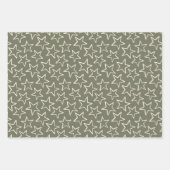 Traditional Dark Green Vintage Christmas Boho Inpakpapier Vel (Voorkant 3)